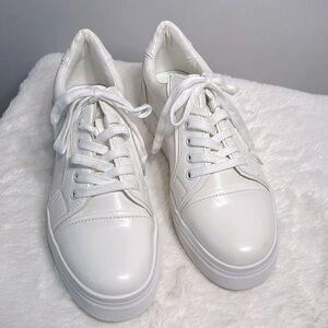 Lulus White Platform Sneakers size 10